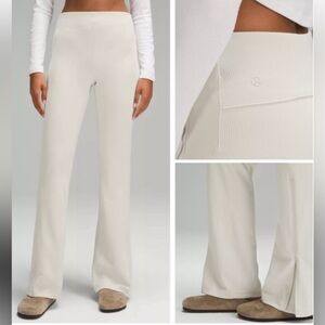Lululemon Cream ribbed Softstreme pants